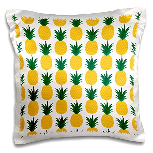 3dRose Anne Marie Baugh - Patterns - Yellow and Green Pineapple Pattern - Pillow Cases -pc-342236-1-
