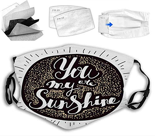 Funny Print Breathable Mouth Masks,You are My Sunshine Expression on Doodle Sun Figure Print Hip Hop Dust Face Mask, Washable And Reusable Windproof Cartoon Animal Masks Funny Print Breathable Mouth Masks,You are My Sunshine Expression on Doodle Sun Figure Print Hip Hop Dust Face Mask, Washable And Reusable Windproof Cartoon Animal Masks
