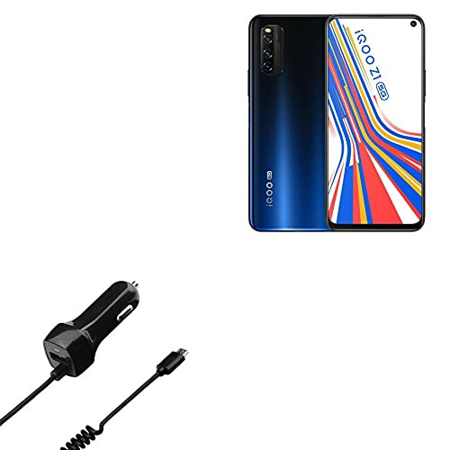 Car Charger for vivo iQOO Z1 -Car Charger by BoxWave- - Car Charger Plus, Car Charger Extra USB Port with Integrated Cable for vivo iQOO Z1 - Black Car Charger for vivo iQOO Z1 -Car Charger by BoxWave- - Car Charger Plus, Car Charger Extra USB Port with Integrated Cable for vivo iQOO Z1 - Black