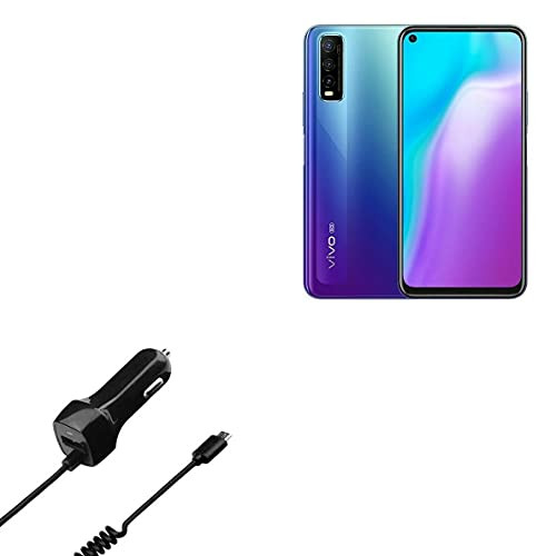 Car Charger for vivo Y70s -Car Charger by BoxWave- - Car Charger Plus, Car Charger Extra USB Port with Integrated Cable for vivo Y70s - Black Car Charger for vivo Y70s -Car Charger by BoxWave- - Car Charger Plus, Car Charger Extra USB Port with Integrated Cable for vivo Y70s - Black