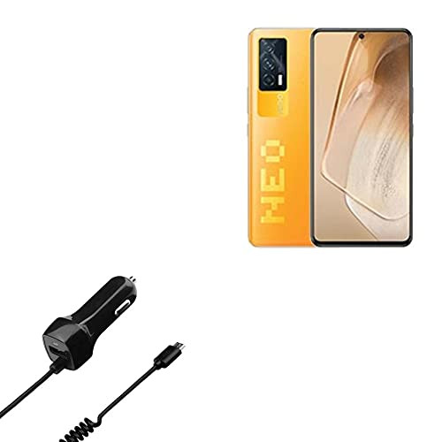Car Charger for vivo iQOO Neo 5 -Car Charger by BoxWave- - Car Charger Plus, Car Charger Extra USB Port with Integrated Cable for vivo iQOO Neo 5 - Black Car Charger for vivo iQOO Neo 5 -Car Charger by BoxWave- - Car Charger Plus, Car Charger Extra USB Port with Integrated Cable for vivo iQOO Neo 5 - Black