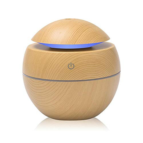 DIDI Mini Air Humidifier Ultrasonic USB Aroma Diffuser Wood Grain LED Night Light Electric Essential Oil Diffuser Aromatherapy