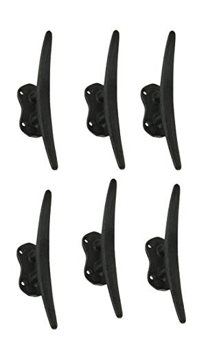 Chesapeake Bay Set of 6 Rustic Cast Iron Boat Cleat Wall Hooks