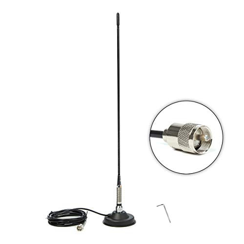 CB Antenna 28 inch 27 Mhz,Portable Indoor/Outdoor Antenna Full Kit with Heavy Duty Magnet Mount Mobile/Car Radio Antenna Compatible with President Midland Cobra Uniden Anytone