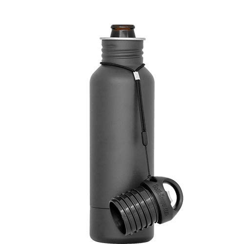 BottleKeeper - The Standard 2.0 - The Original Stainless Steel Bottle Holder and Insulator to Keep Your Beer Colder (Charcoal)
