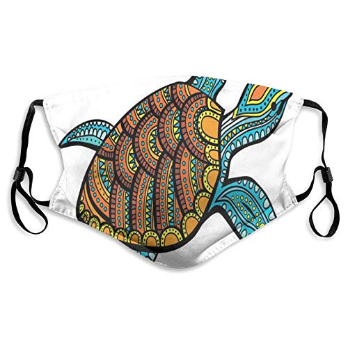 Personality mask Windproof Breathable Mouth Cover Stylized Shell Of Terrapin Animal Figure With Tribal Motifs And Ethnic Patterns,Adjustable Face Masks Sport Reusable Miracle mask,S Personality mask Windproof Breathable Mouth Cover Stylized Shell Of Terrapin Animal Figure With Tribal Motifs And Ethnic Patterns,Adjustable Face Masks Sport Reusable Miracle mask,S