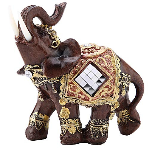 Lucky Wealth Elephant Statue Sculpture Feng Shui Wood Grain Figurine Home Desktop Decoration Gift-M- Lucky Wealth Elephant Statue Sculpture Feng Shui Wood Grain Figurine Home Desktop Decoration Gift-M-