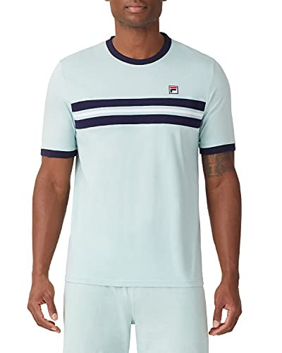 Fila Men's Silver Cut  and  Sew Tee, Blue Haze, Large