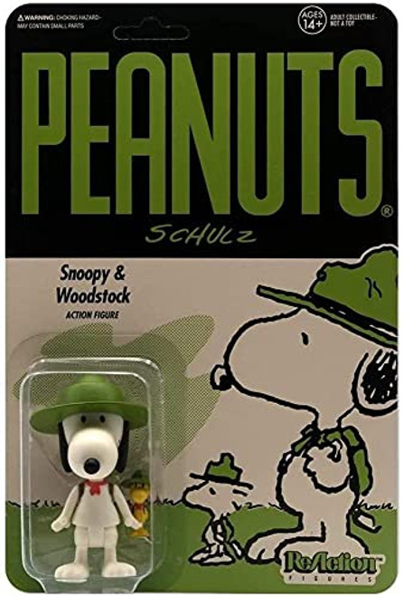 Super7 Peanuts- Beagle Scout Snoopy Reaction Figure, Multicolor Super7 Peanuts- Beagle Scout Snoopy Reaction Figure, Multicolor