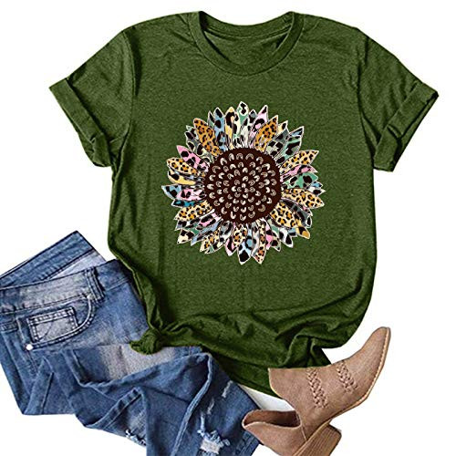 3/4 Sleeve Shirts for Women Women's Henley Shirts Short Sleeve Button Up V Neck T-Shirts Crewneck T Shirts Women Summer Tops Loose Fitting Tshirts Basic Simple Tees