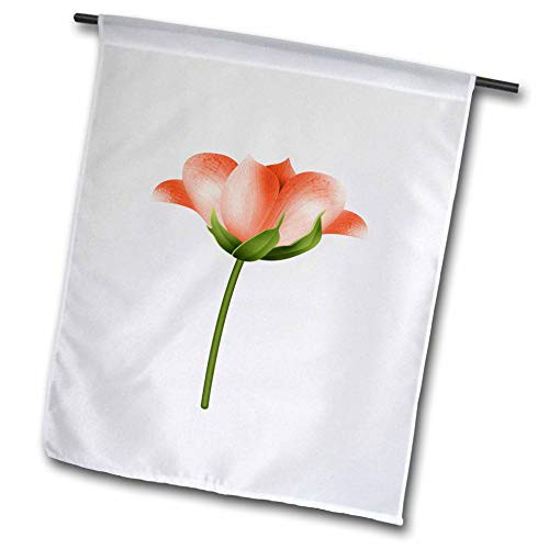3dRose Pretty Orange Tulip Flower Illustration - Flags -fl-341662-1-