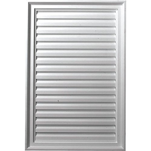 Ekena Millwork GVVE24X18D Gable Vent, 24"W x 18"H, Factory Primed White
