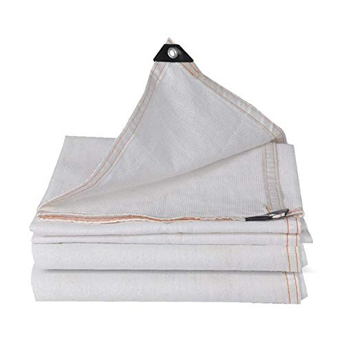 ZZYE Shade Cloth 80 percent Sunblock Shade Cloth Shade Sails Anti-UV White Shade Cloth Patio Balcony Roof Succulent Plants Insulation Net Mesh Tarp -Color - White, Size - 1x2m-