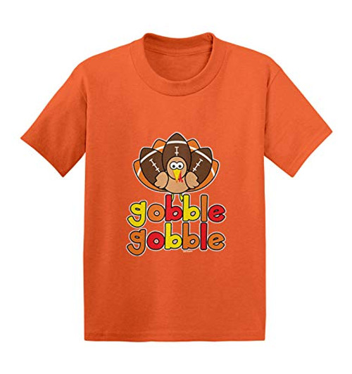 Haase Unlimited Gobble Gobble - Football Turkey Autumn Infant/Toddler Cotton Jersey T-Shirt -Orange, 3T- Haase Unlimited Gobble Gobble - Football Turkey Autumn Infant/Toddler Cotton Jersey T-Shirt -Orange, 3T-