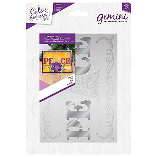 Crafters Companion GEM-CEF Gemini Christmas Festive Cut and Emboss Folder - Peace, us-one Size, Multi