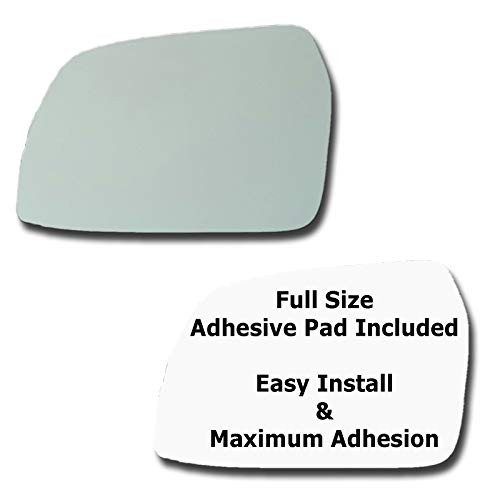 Mirror Glass  plus Full Size Adhesive Pad for 1989-1998 Suzuki Sidekick Driver Side Replacement