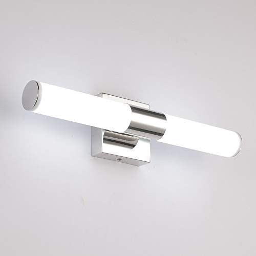 Bathroom Vanity Light 6000K 15.7 inches 8W LED Wall Light Modern Bedside Sconces Lighting Fixture Chrome