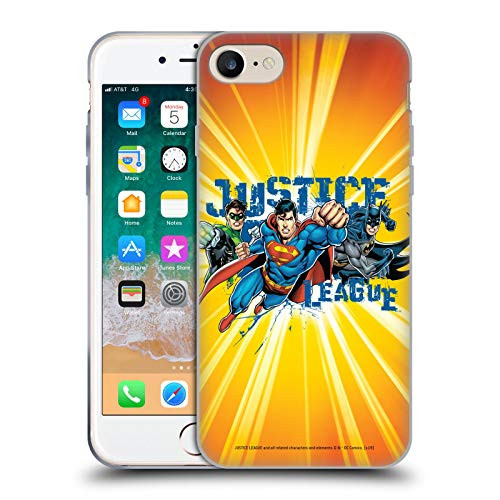 Head Case Designs Officially Licensed Justice League DC Comics Orange Burst Supreme Team Soft Gel Case Compatible with Apple iPhone 7 / iPhone 8 / iPhone SE 2020