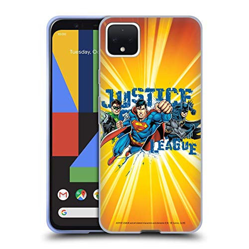 Head Case Designs Officially Licensed Justice League DC Comics Orange Burst Supreme Team Soft Gel Case Compatible with Google Pixel 4 XL