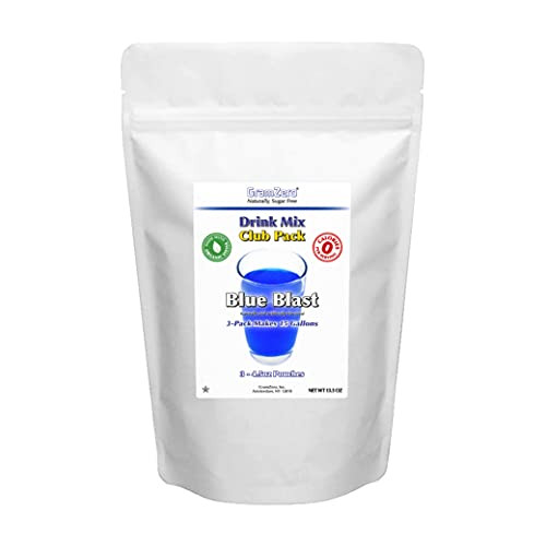 GramZero Blue Blast Zero Calorie Sugar Free Drink Mix, Great For Nutrition Club Loaded Teas, Stevia Sweetened GramZero Blue Blast Zero Calorie Sugar Free Drink Mix, Great For Nutrition Club Loaded Teas, Stevia Sweetened