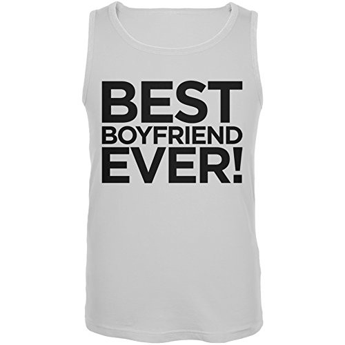 Old Glory Best Boyfriend Ever White Mens Tank Top - 2X-Large
