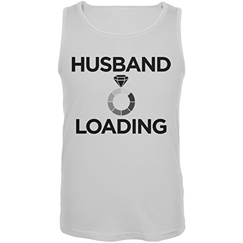 Old Glory Husband Loading White Mens Tank Top - 2X-Large
