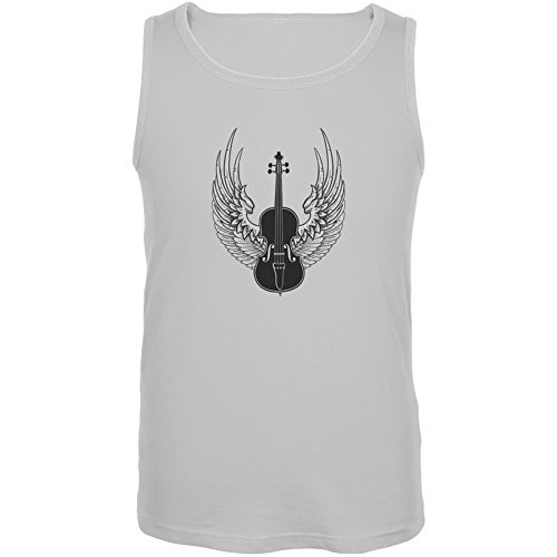 Old Glory Winged Violin White Adult Tank Top - 2X-Large
