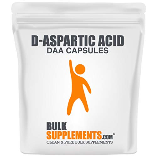 BulkSupplements.com D-Aspartic Acid Capsules - Muscle Building Supplements for Men - D Aspartic Acid Pills -300 Gelatin Capsules-