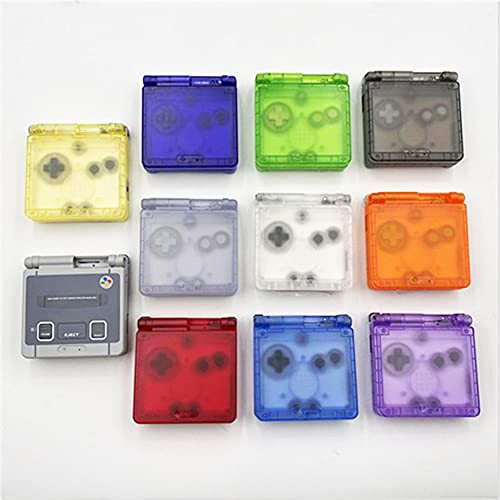 Jayamer Full Housing Case Cover Shell with Buttons Kit for GBA SP Gameboy Advance SP Replacement -Clear Red-