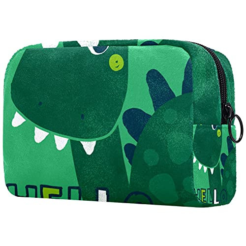 Women Makeup Bag,Cosmetic Storage Bag Dinosaur Hello Green for Travel,Cosmetics Organizer Women Makeup Bag,Cosmetic Storage Bag Dinosaur Hello Green for Travel,Cosmetics Organizer