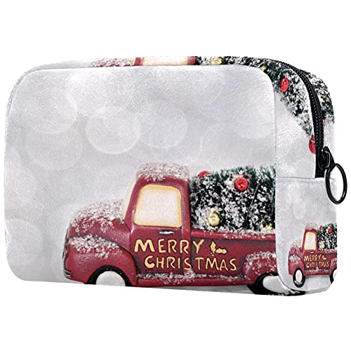 Women Makeup Bag,Cosmetic Storage Bag merry christmas red truck christmas festive for Travel,Cosmetics Organizer Women Makeup Bag,Cosmetic Storage Bag merry christmas red truck christmas festive for Travel,Cosmetics Organizer