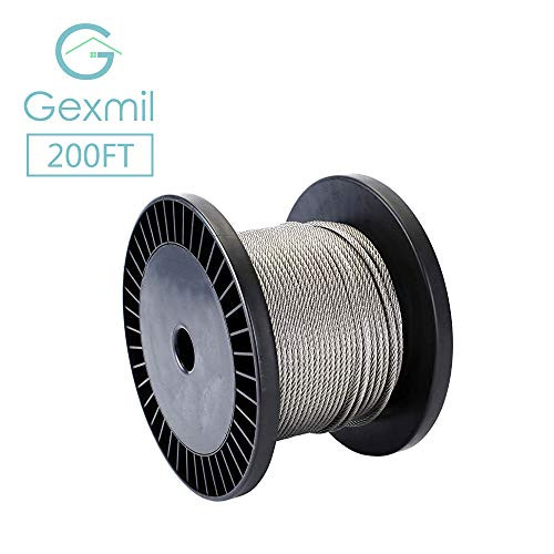 ?200 FT? 1/8 Inch Stainless Aircraft Steel Wire Rope Cable for Railing,Decking, DIY Balustrade, 7x7 Construction, T316 Marin Grade