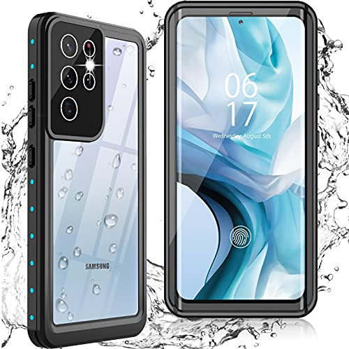 Oterkin for Samsung Galaxy S21 Ultra Case,S21 Ultra Waterproof Case with Built-in Screen Protector Dustproof Shockproof 360 Full Body Underwater Case for Samsung S21 Ultra 5G 6.8inch -Blue-