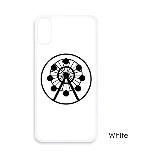 Ferris Wheel Amusement Park Black Silhouette for iPhone X Cases White Phonecase Apple Cover Case Gift