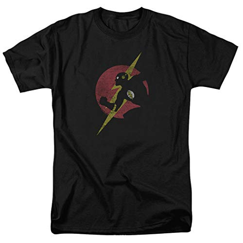 The Flash Knockout DC Comics T Shirt  and  Stickers -Medium- Black