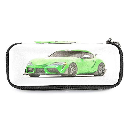 Pencil Case Green Car Pen Case Big Capacity Desk Organizer with Zipper for School  and  Office Supplies 7.5x3x1.5in