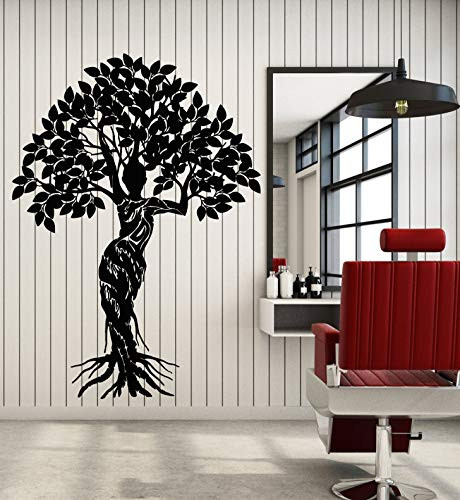 Vinyl Wall Decal Girl Figure Silhouette Tree Branch Nature Stickers Mural Large Decor -g5115- Black