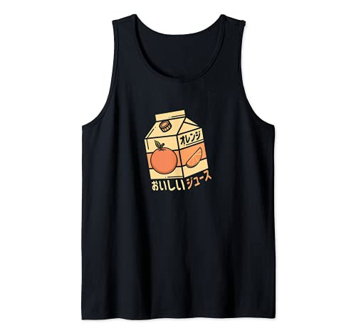 Orange Juice Japanese Lemonade Otaku Aesthetic Vaporwave Tank Top Orange Juice Japanese Lemonade Otaku Aesthetic Vaporwave Tank Top