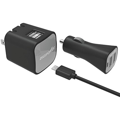 DIGIPOWER IS-PK2DM InstaSense(TM) 2.4-Amp Dual-Port USB Car Charger & 2.4-Amp Dual-Port USB Wall Charger electronic consumer