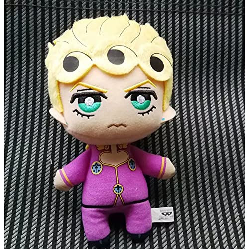 Anjeotn JoJo's Bizarre Adventure Plush Toy, Height 17 cm -About 7 Inches- Giorno Giovanna Anime Plush Toy Figure, ChildrenS Gift
