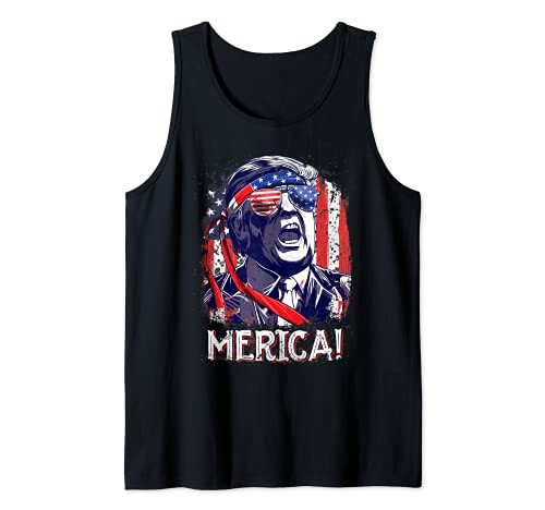 Trump 4th of July Shirts Merica Men Women 2020 Tank Top