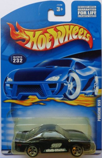 Hot Wheels Mattel 1999 1-64 Scale Black Porsche 959 Die Cast Car Collector 1054 Hot Wheels Mattel 1999 1-64 Scale Black Porsche 959 Die Cast Car Collector 1054