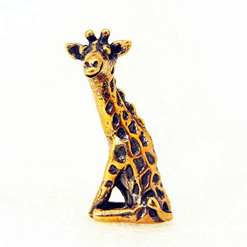 Giraffe Figurine Decorative Animal Statue Bronze Miniature Figure