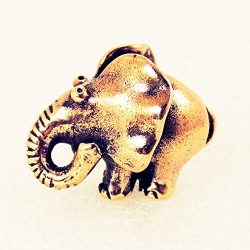 Little Elephant Figurine Decorative Animal Statue Bronze Miniature Figure