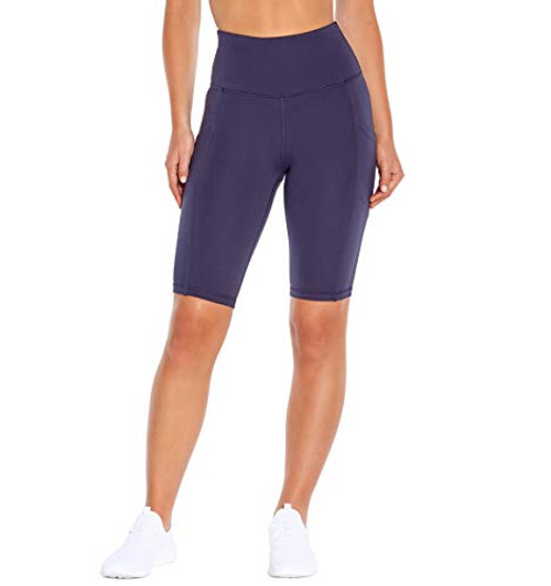 Marika Women's Standard Olivia High Rise Tummy Control Bermuda Short, Midnight Blue, Small