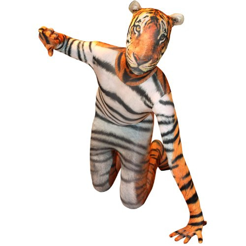 Morphsuits Tiger Kids Animal Planet Costume - Size Large 4'-4'6 (120cm-137cm)