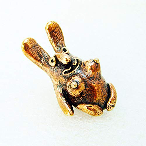 Doe Hare Figurine Decorative Bunny Statue Bronze Miniature Figure