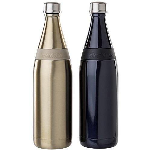 Aladdin Fresco Twist&Go Vacuum Bottle, 2-Pack, 20oz Stainless Steel, Gold and Black Aladdin Fresco Twist&Go Vacuum Bottle, 2-Pack, 20oz Stainless Steel, Gold and Black