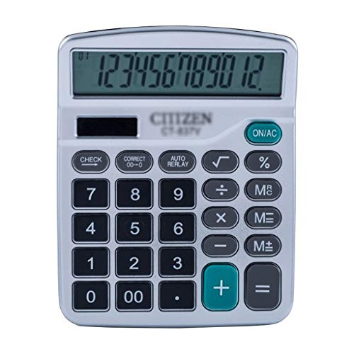 Electronics Calculator, Standard Function Scientific Electronics Desktop Calculators, Dual Power, Big Button 12 Digit Large LCD Display, Handheld for Daily and Basic Office for Students