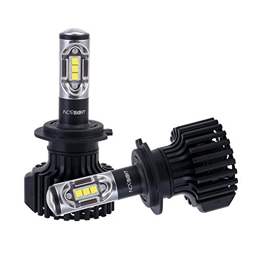 NOVSIGHT H7 Car LED Headlight Bulbs Conversion Kits 8400LM(2x4200LM) 60W(2x30W) 6000K Cool White Headlamp 2 Year Warranty